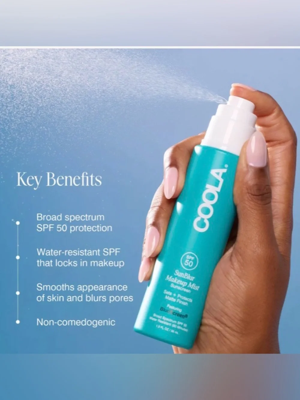 COOLA SunBlur Makeup Mist SPF 50 — NEW